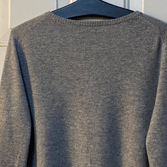 NEW Repeat 100% Cashmere Women Sz S Gray Sweater Pullover "To The Moon and Back" - Picture 7 of 11